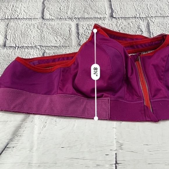 Women’s She Fit Multicolored Padded Athletic Zip Front Velcro Sports Bra CX10 - Picture 11 of 12